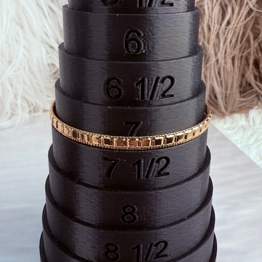 Goldtone Stackable Cuff Bracelet - Picture 11 of 13